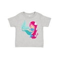thumbnail image 1 of Inktastic Cute Mermaid, Little Mermaid, Pink Hair, Dolphin Girls Toddler T-Shirt, 1 of 5