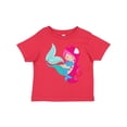 thumbnail image 1 of Inktastic Cute Mermaid, Little Mermaid, Pink Hair, Dolphin Girls Toddler T-Shirt, 1 of 5