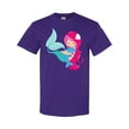 thumbnail image 1 of Inktastic Cute Mermaid, Little Mermaid, Pink Hair, Dolphin T-Shirt, 1 of 5