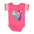thumbnail image 1 of Inktastic Cute Mermaid, Little Mermaid, Purple Hair, Dolphin Girls Baby Bodysuit, 1 of 5