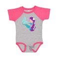 thumbnail image 1 of Inktastic Cute Mermaid, Little Mermaid, Purple Hair, Dolphin Girls Baby Bodysuit, 1 of 5