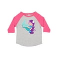 thumbnail image 1 of Inktastic Cute Mermaid, Little Mermaid, Purple Hair, Dolphin Girls Toddler T-Shirt, 1 of 5