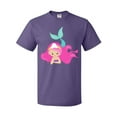 thumbnail image 1 of Inktastic Cute Mermaid, Pink Hair, Green Tail T-Shirt, 1 of 5