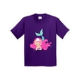 thumbnail image 1 of Inktastic Cute Mermaid, Pink Hair, Little Mermaid, Starfish Youth T-Shirt, 1 of 5