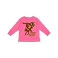 thumbnail image 1 of Inktastic Cute Monkey Just Hangin' Around Illustration Boys or Girls Long Sleeve Toddler T-Shirt, 1 of 5
