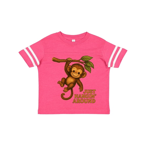 Inktastic Cute Monkey Just Hangin' Around Illustration Boys or Girls Toddler T-Shirt