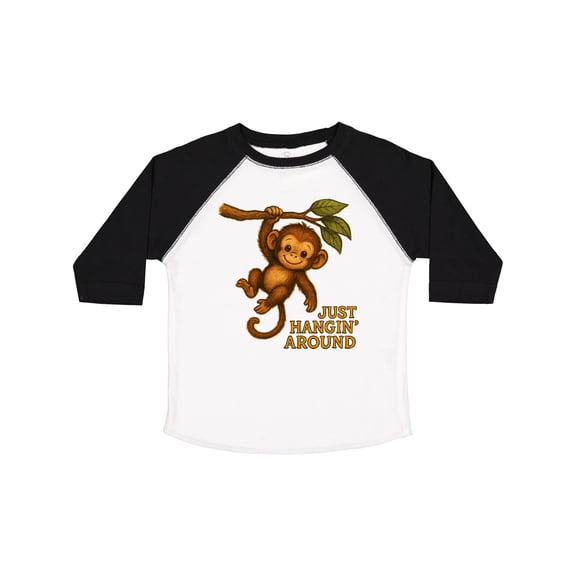 Inktastic Cute Monkey Just Hangin' Around Illustration Boys or Girls Toddler T-Shirt