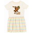 thumbnail image 1 of Inktastic Cute Monkey Just Hangin' Around Illustration Girls Toddler Dress, 1 of 5