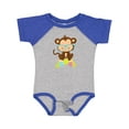 thumbnail image 1 of Inktastic Cute Monkey With Eyeglasses, Colorful Flowers Boys or Girls Baby Bodysuit, 1 of 5