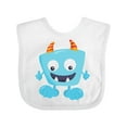 thumbnail image 1 of Inktastic Cute Monster, Blue Monster, Funny Monster, Horns Boys or Girls Baby Bib, 1 of 4