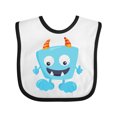thumbnail image 1 of Inktastic Cute Monster, Blue Monster, Funny Monster, Horns Boys or Girls Baby Bib, 1 of 4