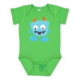 thumbnail image 1 of Inktastic Cute Monster, Blue Monster, Funny Monster, Horns Boys or Girls Baby Bodysuit, 1 of 5