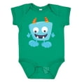 thumbnail image 1 of Inktastic Cute Monster, Blue Monster, Funny Monster, Horns Boys or Girls Baby Bodysuit, 1 of 5