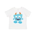 thumbnail image 1 of Inktastic Cute Monster, Blue Monster, Funny Monster, Horns Boys or Girls Toddler T-Shirt, 1 of 5
