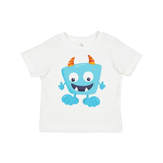 Inktastic Cute Monster, Blue Monster, Funny Monster, Horns Boys or Girls Toddler T-Shirt