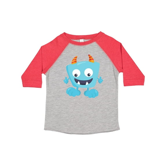 Inktastic Cute Monster, Blue Monster, Funny Monster, Horns Boys or Girls Toddler T-Shirt