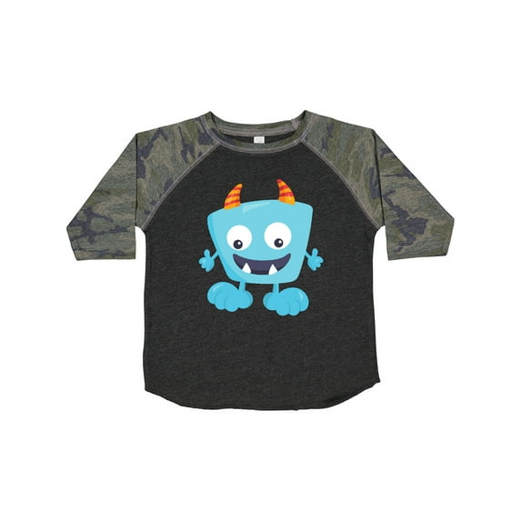 Inktastic Cute Monster, Blue Monster, Funny Monster, Horns Boys or Girls Toddler T-Shirt