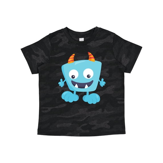 Inktastic Cute Monster, Blue Monster, Funny Monster, Horns Boys or Girls Toddler T-Shirt