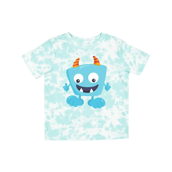 Inktastic Cute Monster, Blue Monster, Funny Monster, Horns Boys or Girls Toddler T-Shirt
