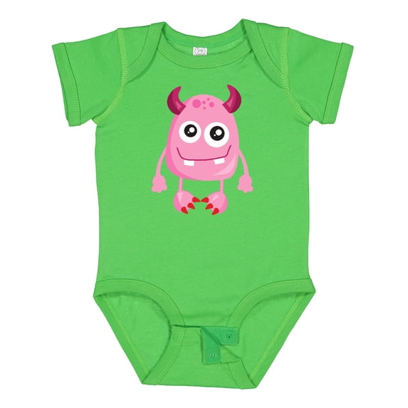 Inktastic Cute Monster, Pink Monster, Funny Monster, Horns Boys or Girls Baby Bodysuit