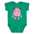 thumbnail image 1 of Inktastic Cute Monster, Pink Monster, Funny Monster, Horns Boys or Girls Baby Bodysuit, 1 of 5
