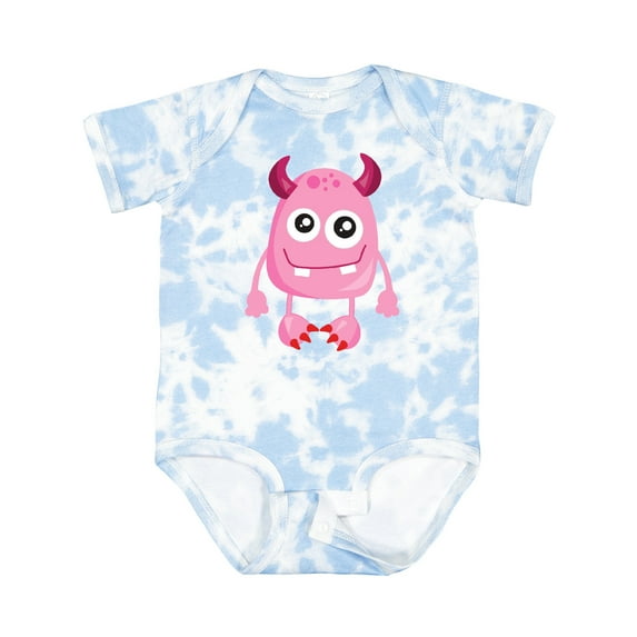 Inktastic Cute Monster, Pink Monster, Funny Monster, Horns Boys or Girls Baby Bodysuit