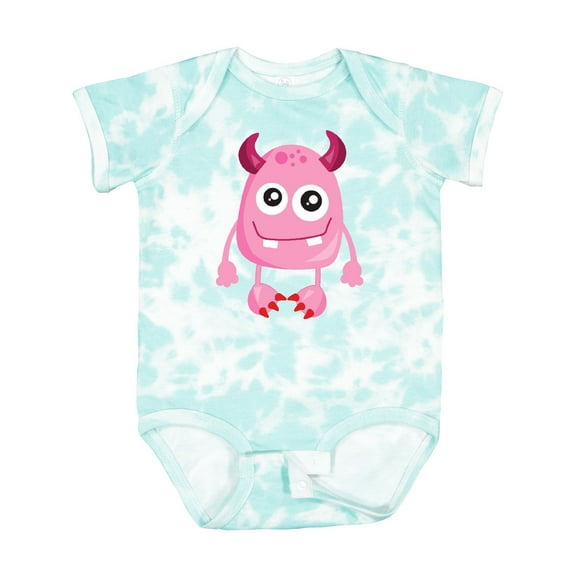 Inktastic Cute Monster, Pink Monster, Funny Monster, Horns Boys or Girls Baby Bodysuit