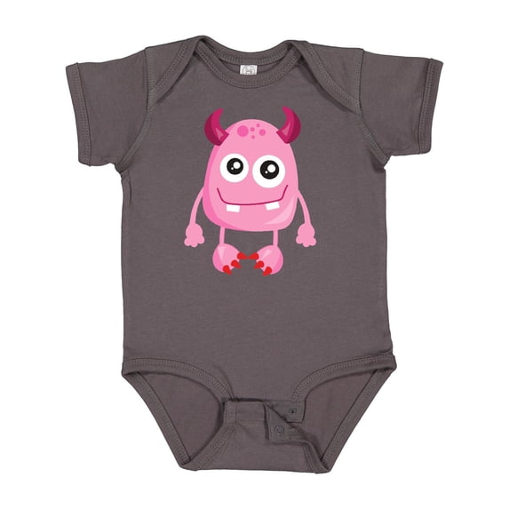 Inktastic Cute Monster, Pink Monster, Funny Monster, Horns Boys or Girls Baby Bodysuit