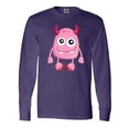 thumbnail image 1 of Inktastic Cute Monster, Pink Monster, Funny Monster, Horns Long Sleeve T-Shirt, 1 of 5