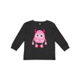 thumbnail image 1 of Inktastic Cute Monster, Smiling Monster, Pink Monster, Horns Boys or Girls Long Sleeve Toddler T-Shirt, 1 of 5