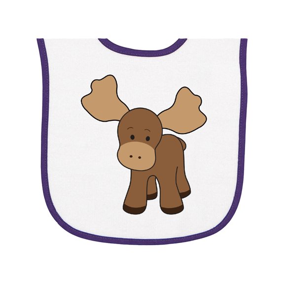 Inktastic Cute Moose Baby Terry Cloth Bib