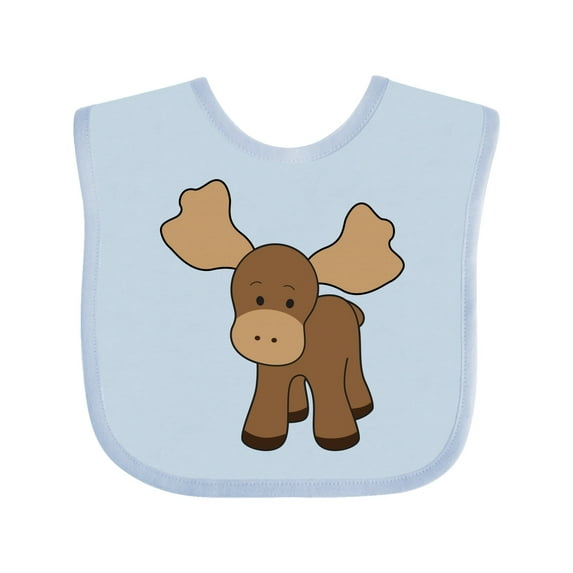 Inktastic Cute Moose Boys or Girls Baby Bib
