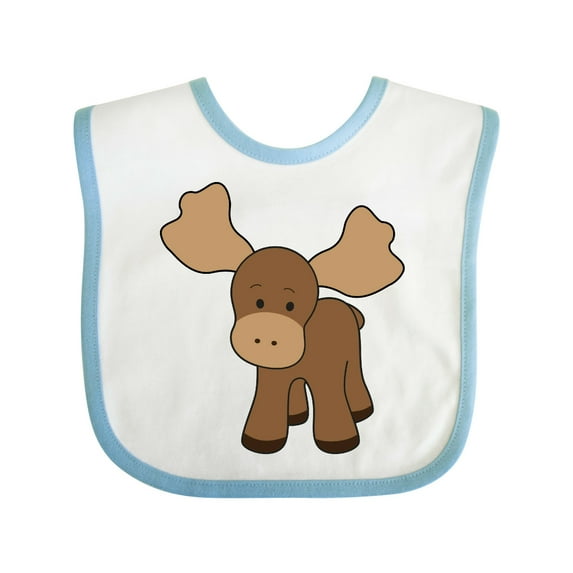 Inktastic Cute Moose Boys or Girls Baby Bib