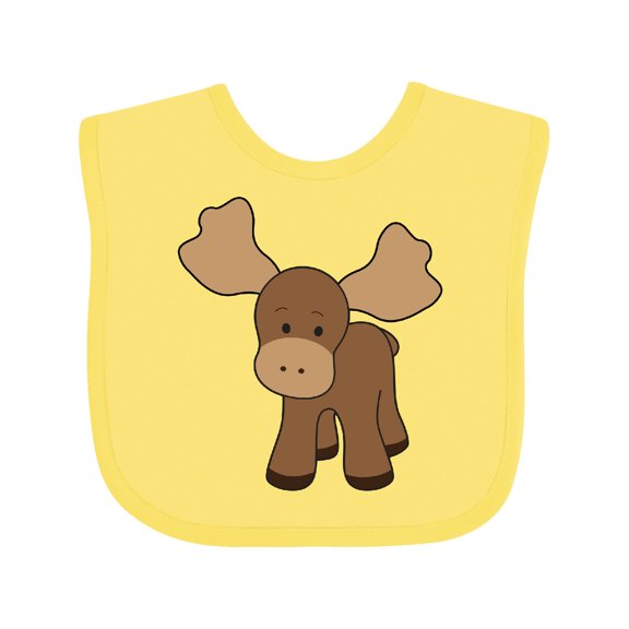 Inktastic Cute Moose Boys or Girls Baby Bib