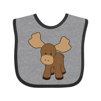 Inktastic Cute Moose Boys or Girls Baby Bib