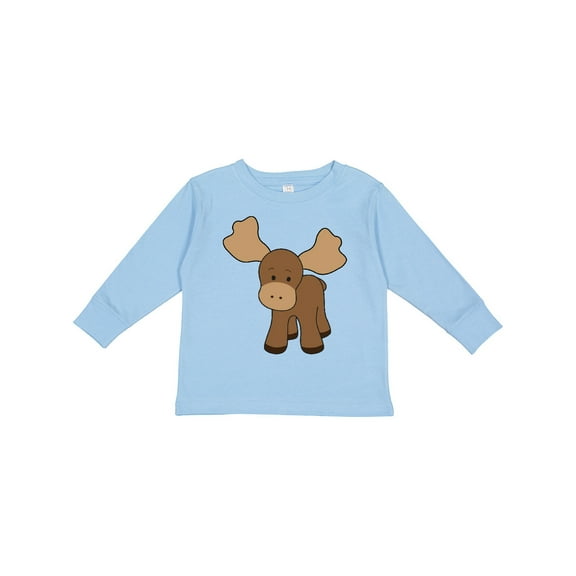 Inktastic Cute Moose Boys or Girls Long Sleeve Toddler T-Shirt