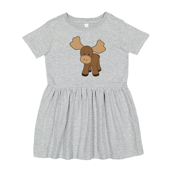 Inktastic Cute Moose Girls Toddler Dress