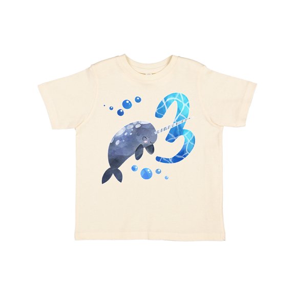 Inktastic Cute Narwhal 3rd Birthday Boys or Girls Toddler T-Shirt