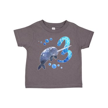 Inktastic Cute Narwhal 3rd Birthday Boys or Girls Toddler T-Shirt