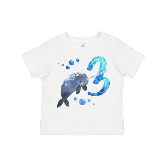 Inktastic Cute Narwhal 3rd Birthday Boys or Girls Toddler T-Shirt