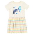 thumbnail image 1 of Inktastic Cute Narwhal 4th Birthday Girls Toddler Dress, 1 of 5