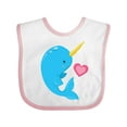 thumbnail image 1 of Inktastic Cute Narwhal Boys Baby Bib, 1 of 4