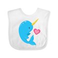 thumbnail image 1 of Inktastic Cute Narwhal Boys Baby Bib, 1 of 4