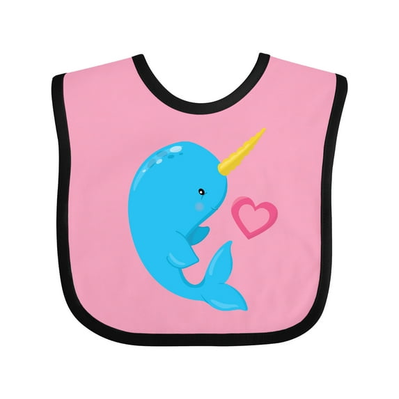 Inktastic Cute Narwhal Boys Baby Bib