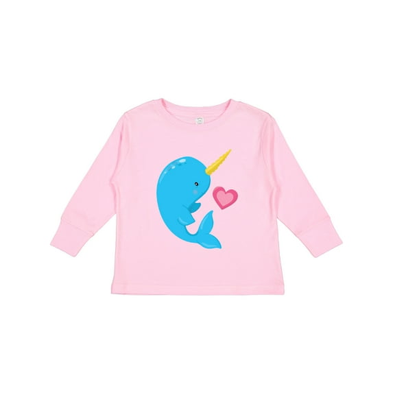 Inktastic Cute Narwhal Boys Long Sleeve Toddler T-Shirt