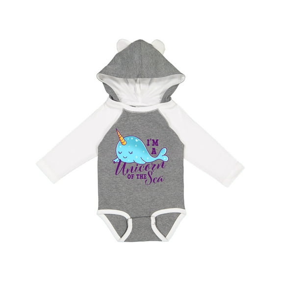 Inktastic Cute Narwhal I'm a Unicorn of The Sea Girls Long Sleeve Baby Bodysuit