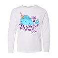 thumbnail image 1 of Inktastic Cute Narwhal I'm a Unicorn of The Sea Long Sleeve Youth T-Shirt, 1 of 5