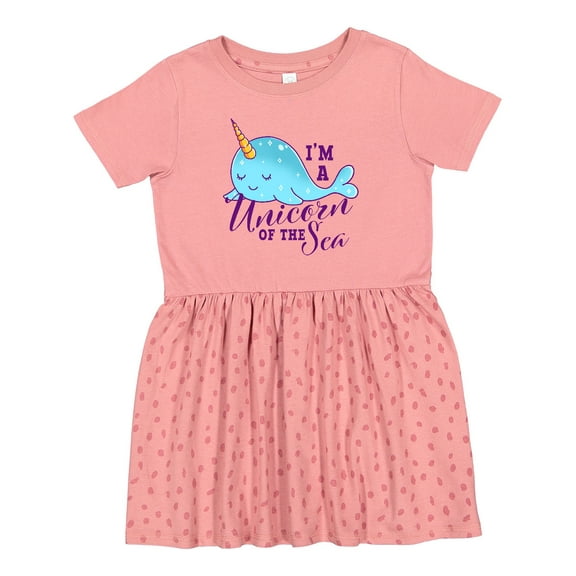 Inktastic Cute Narwhal I'm a Unicorn of the Sea Girls Toddler Dress