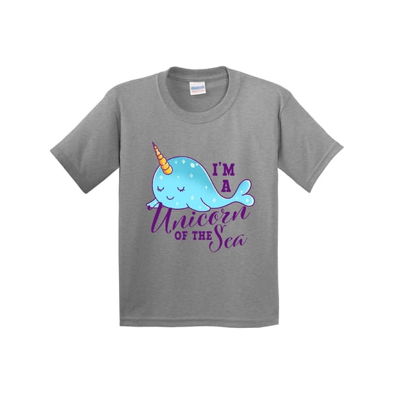 Inktastic Cute Narwhal I'm a Unicorn of the Sea Youth T-Shirt