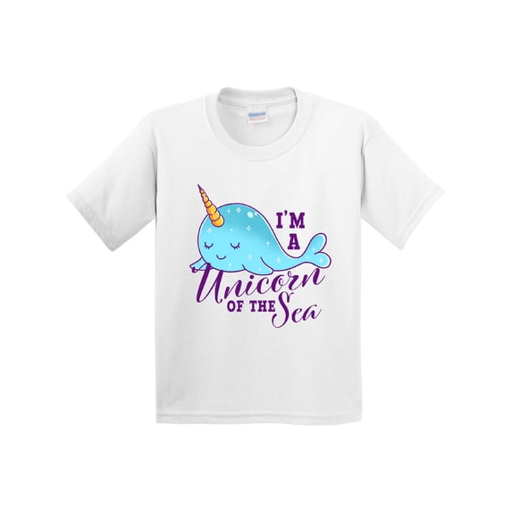 Inktastic Cute Narwhal I'm a Unicorn of the Sea Youth T-Shirt